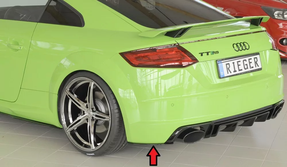 Rieger Heckschürzenansatz seitlich links für Audi TT RS (8J/8J1-FV/8S) | Coupé 05.16-08.18 (bis Facelift) nur für orig. Heckschürze TT-RS