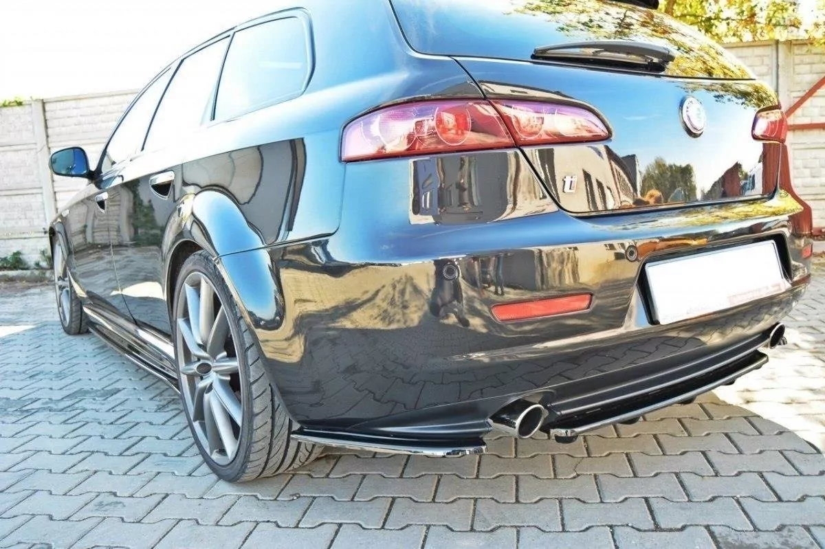 Heck Ansatz Flaps Diffusor Passend Für Diffusor Passend Für ALFA ROMEO 159 Schwarz Hochglanz Schwarz Hochglanz