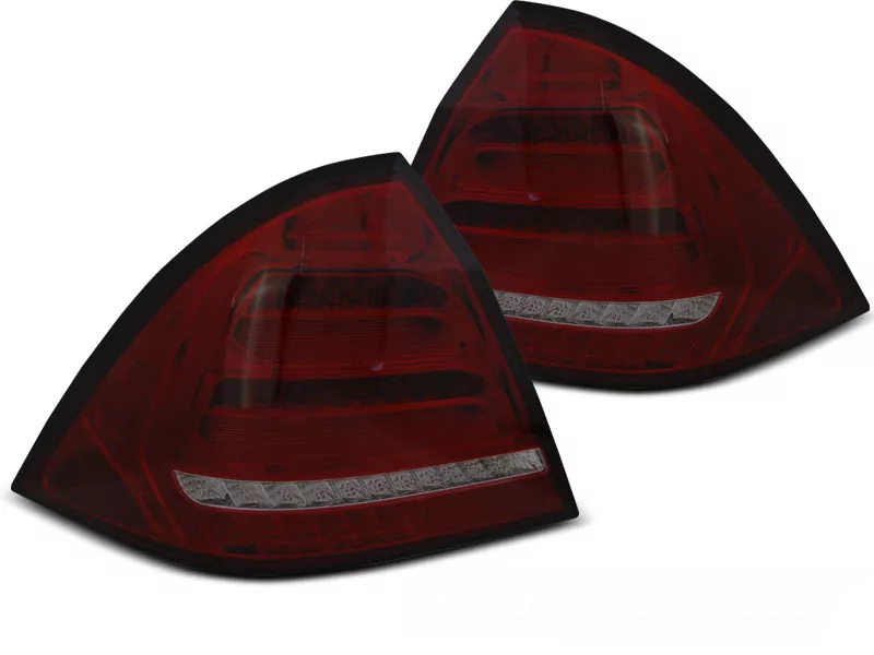 Led Bar Tail Lights Red Smoke Seq Fits Mercedes W203 Sedan 00-04