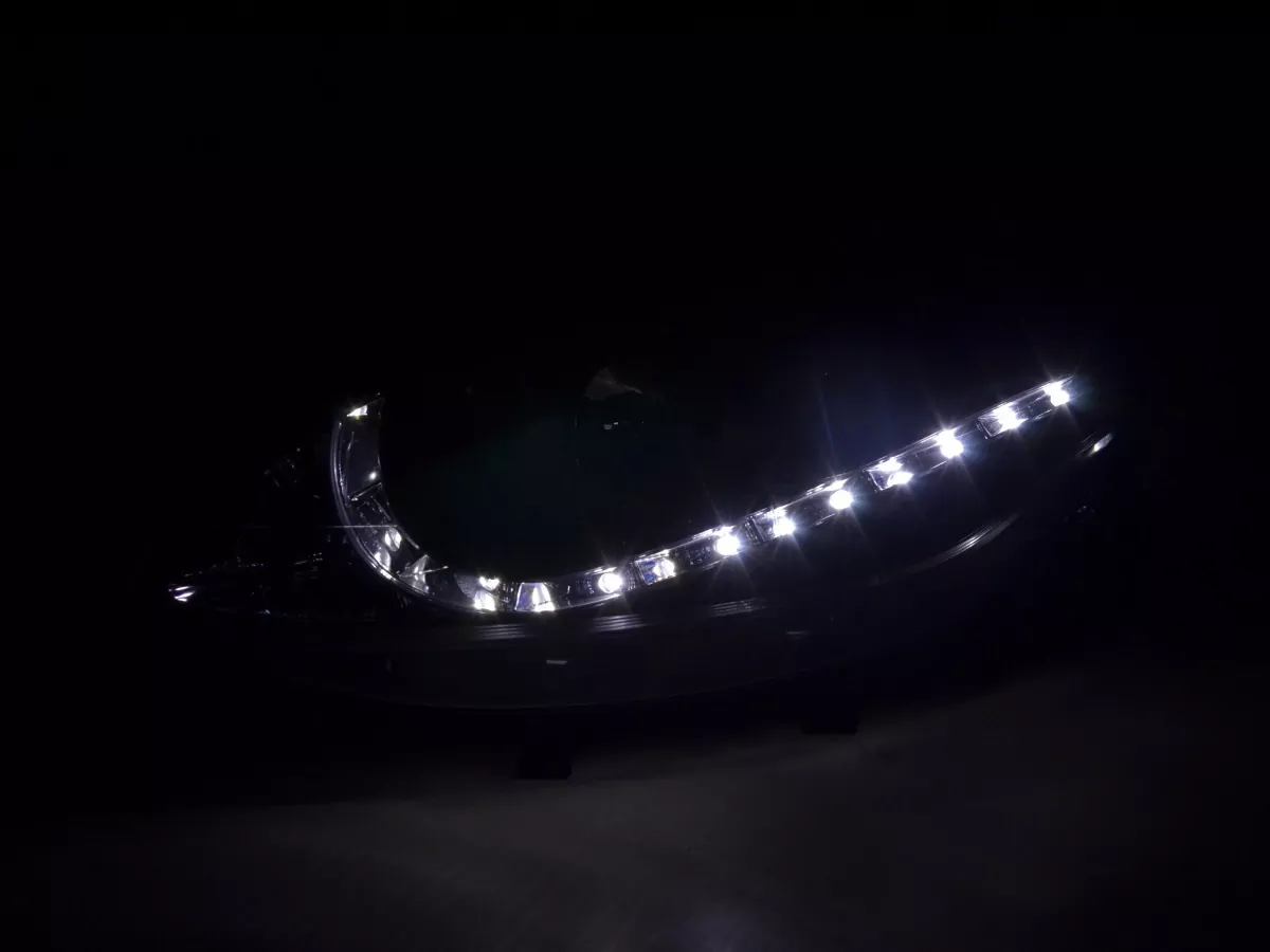 Scheinwerfer Set Daylight LED TFL-Optik Fiat Bravo Typ 198 Bj. 07- schwarz