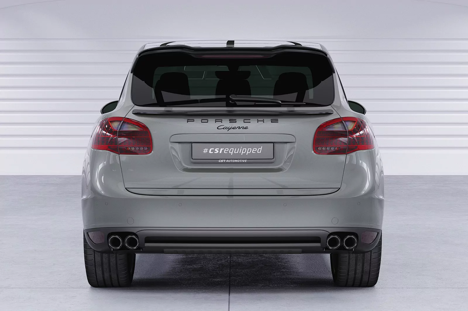 Heckflügel mit ABE für Porsche Cayenne Typ 92A HF782 Strukturiert (schwarz matt)