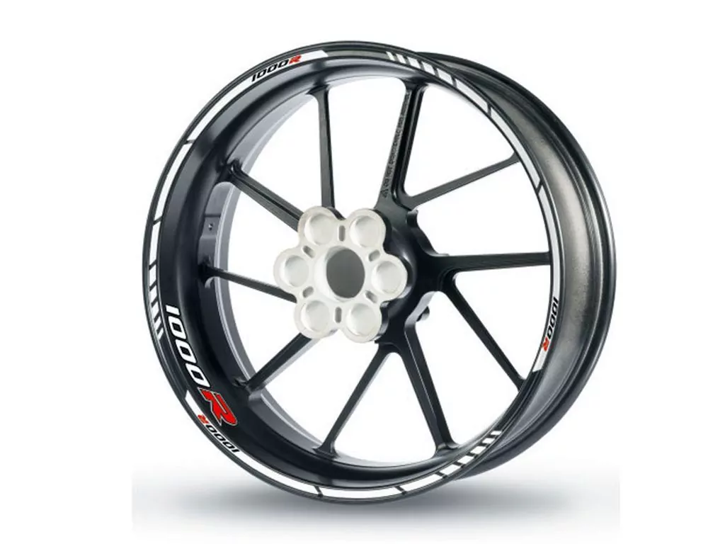 Felgenrandaufkleber für BMW S1000R | M1000R weiß