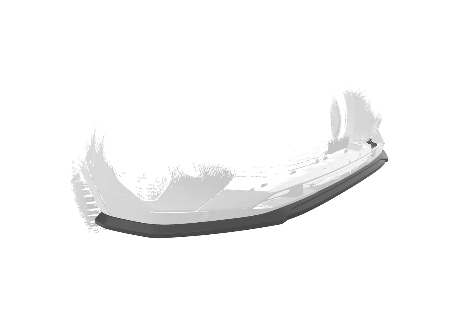 Cup-Spoilerlippe mit ABE für Peugeot 3008 (2. Gen) CSL688 Schwarz Strukturiert