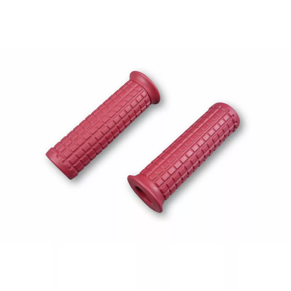 SHIN YO Custom Old Style Handlebar Grips Dark Red 1 Inch (25,4mm) (Pair)