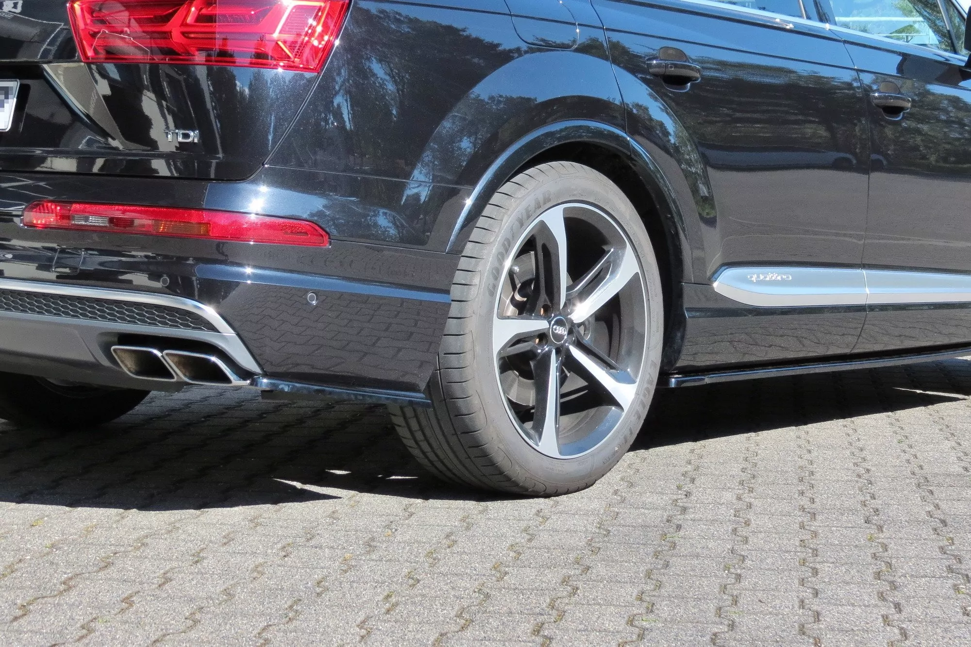 Heck Ansatz Flaps Diffusor Passend Für Diffusor Passend Für AUDI SQ7 MK2 Schwarz Hochglanz Schwarz Hochglanz