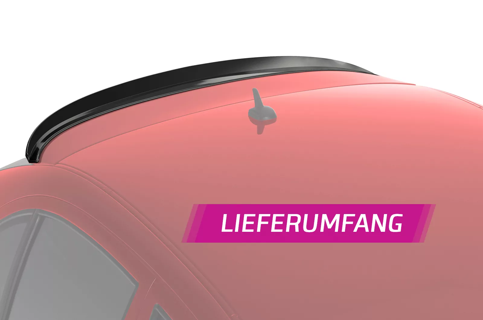 Heckflügel mit ABE für Seat Leon 1 (Typ 1M1) Cupra/ FR HF858 Schwarz Strukturiert