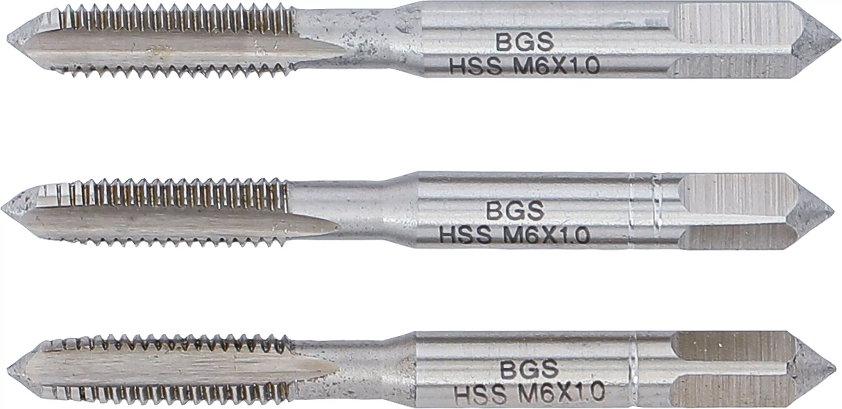 Gewindebohrer-Satz | Vor-, Mittel- und Fertigschneider | HSS-G | M6 x 1,0 mm | 3-tlg.