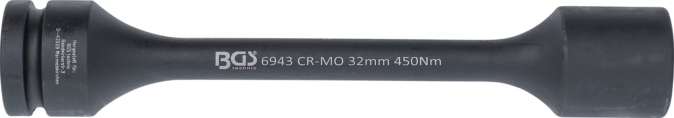 Torsions-Kraft-Steckschlüssel-Einsatz Sechskant | Antrieb Innenvierkant 25 mm (1") | SW 32 mm | 450 Nm