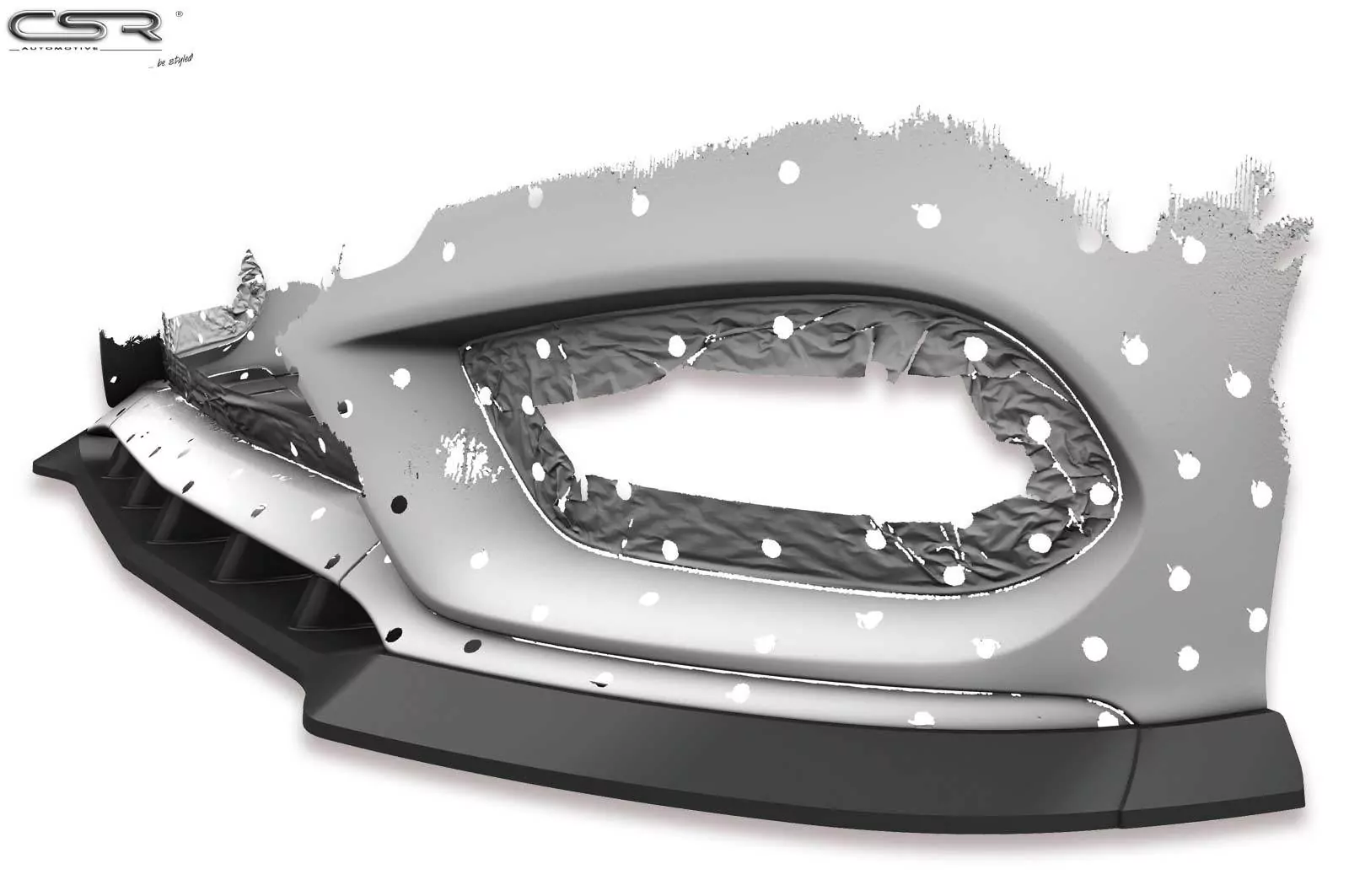 Cup-Spoilerlippe mit ABE für Mercedes C-Klasse 205 AMG-Line CSL408-M Carbon Look (matt)