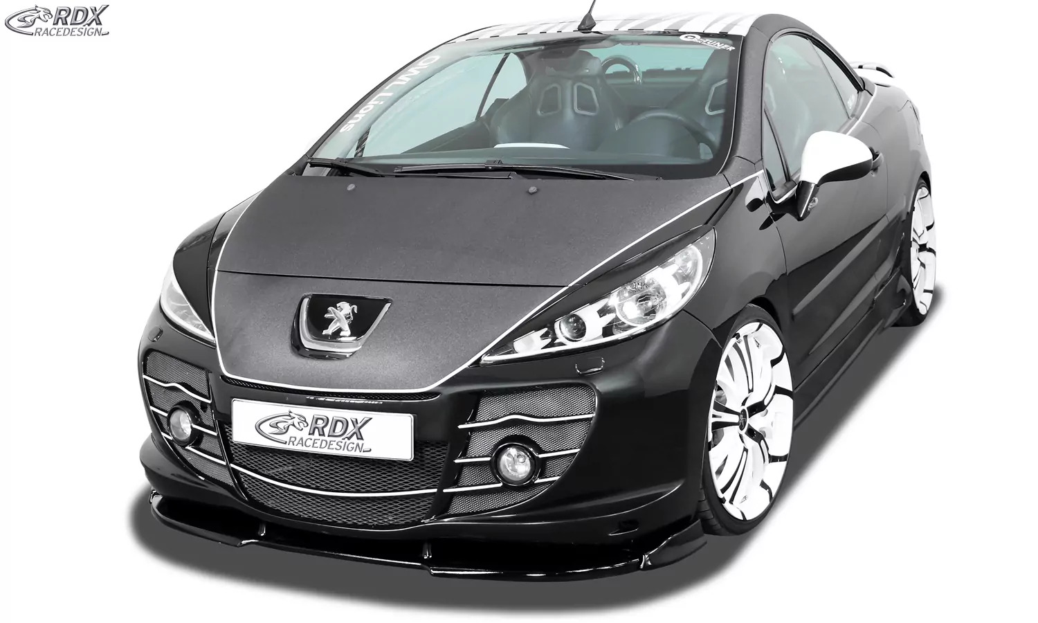 RDX Frontspoiler VARIO-X für PEUGEOT 207 i.V.m. Abbes-Front Frontlippe Front Ansatz Vorne Spoilerlippe