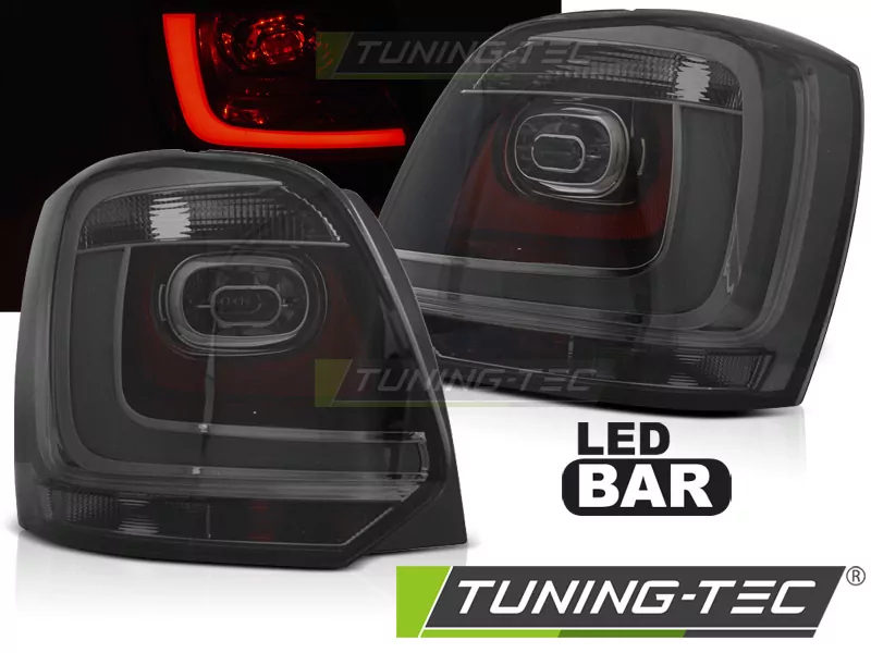 Led Bar Tail Lights Smoke Fits Vw Polo 09-14