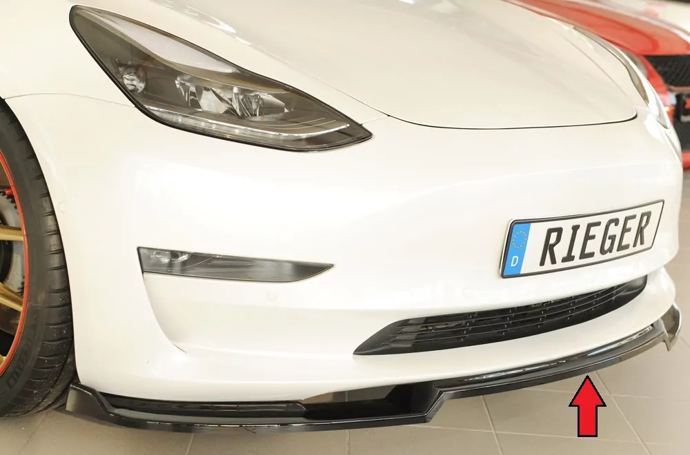 Rieger Spoilerschwert glanz schwarz für Tesla Model 3  (003)  06.18-09.23 (bis Facelift)