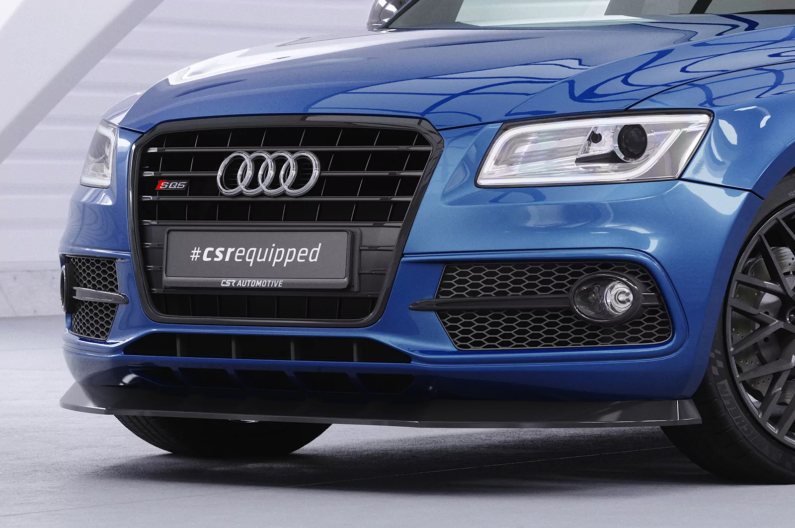 Cup-Spoilerlippe mit ABE für Audi SQ5 (8R) CSL480 Schwarz Strukturiert