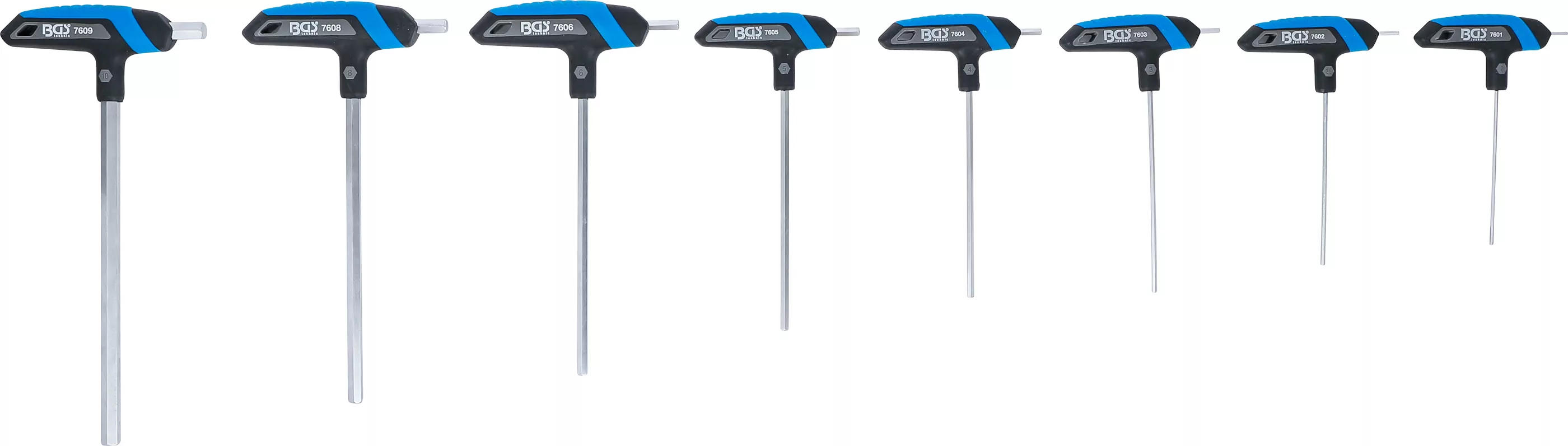 T-Griff-Schlüssel-Satz | Innensechskant 2 - 10 mm | 8-tlg.