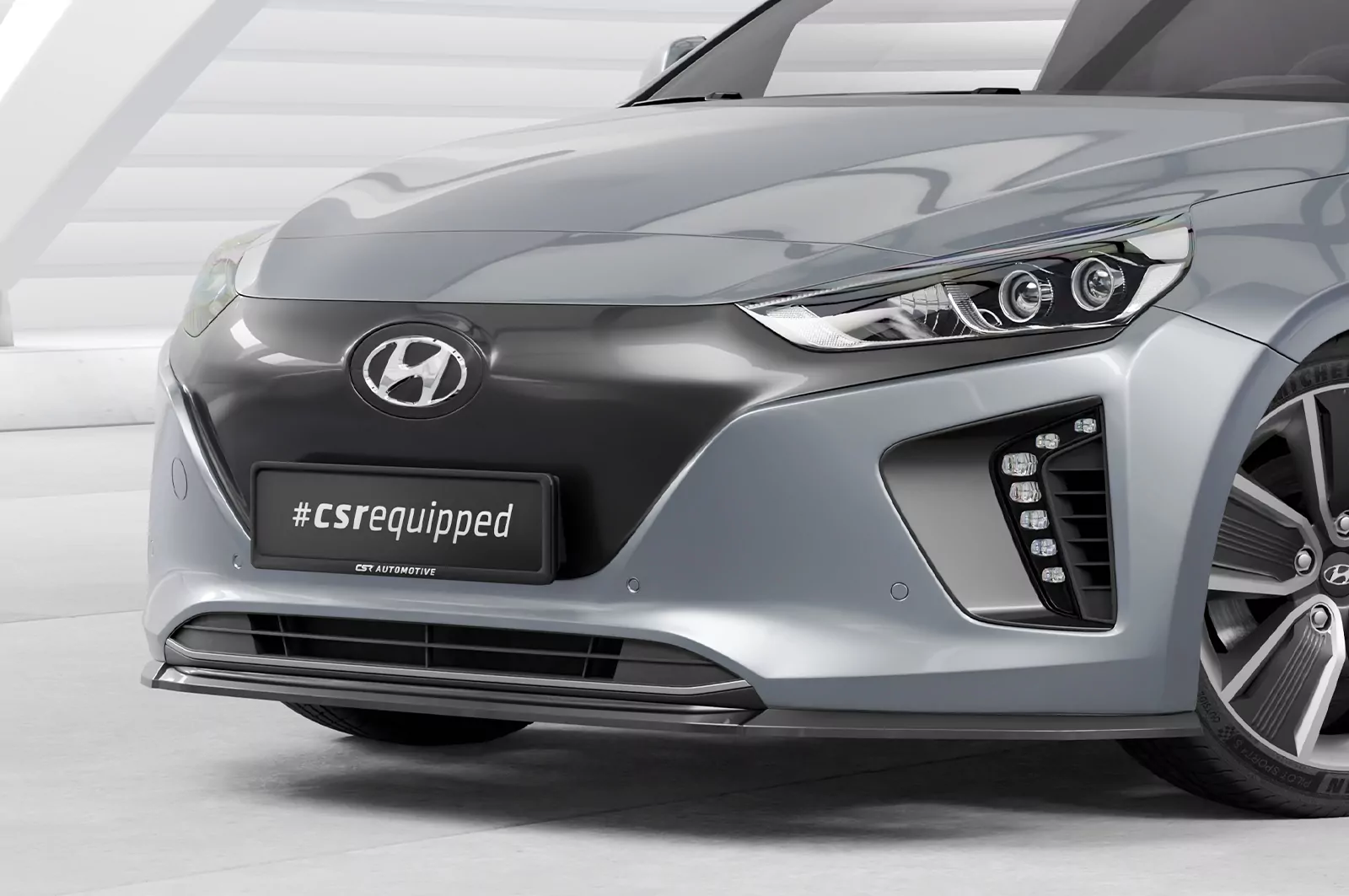 Cup-Spoilerlippe mit ABE für Hyundai Ioniq CSL594 Schwarz Strukturiert