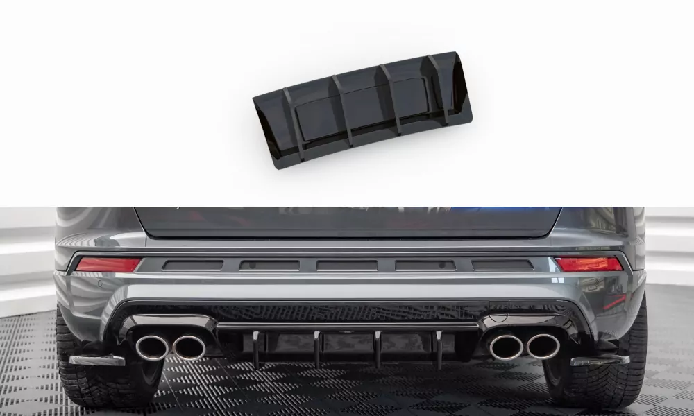 Diffusor Heck Ansatz Für Cupra Ateca Mk1 / Mk1 Facelift Schwarz Hochglanz