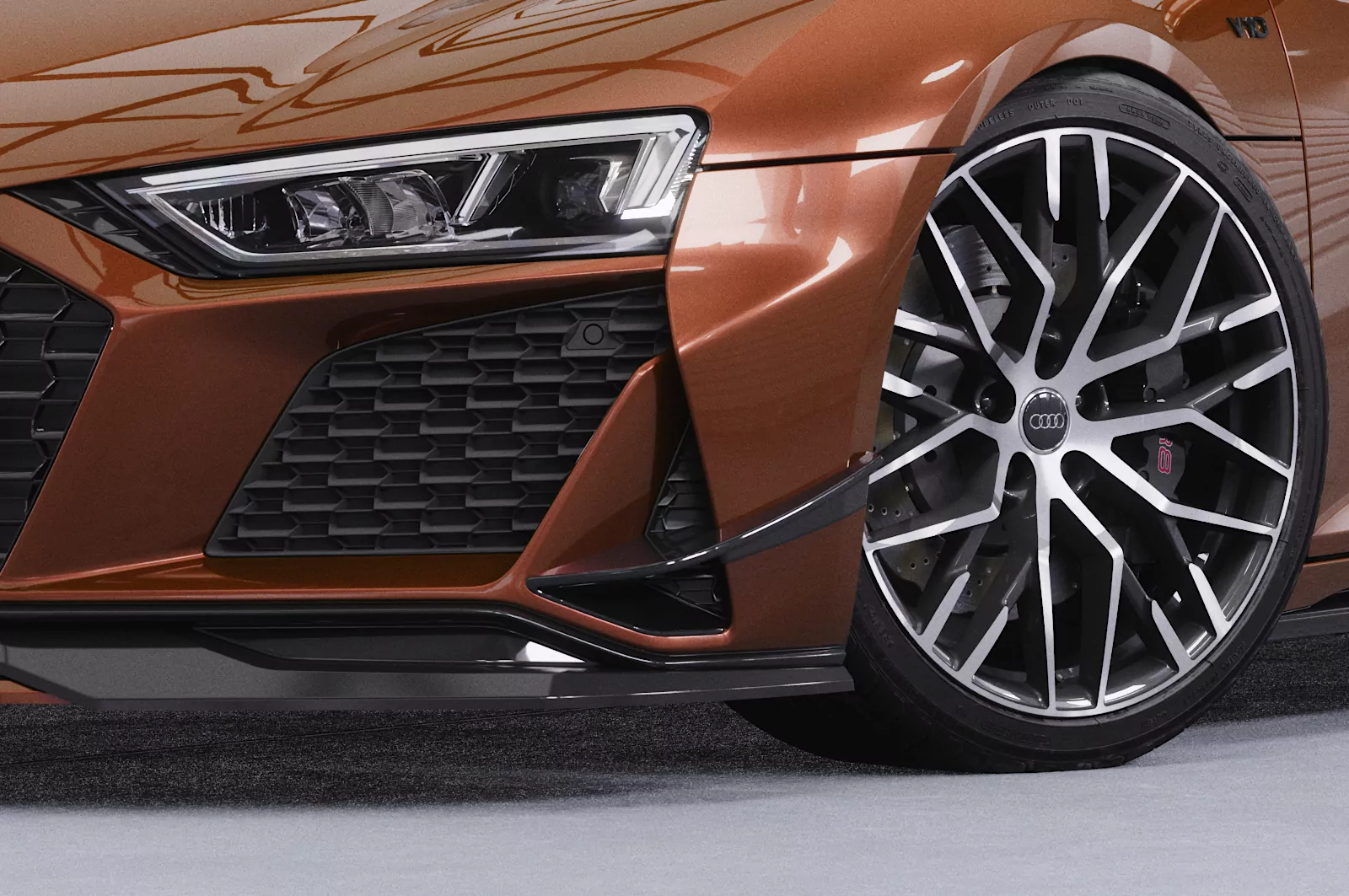 Performance Flaps für Audi R8 (Typ 4S) Facelift FP020 Schwarz Strukturiert