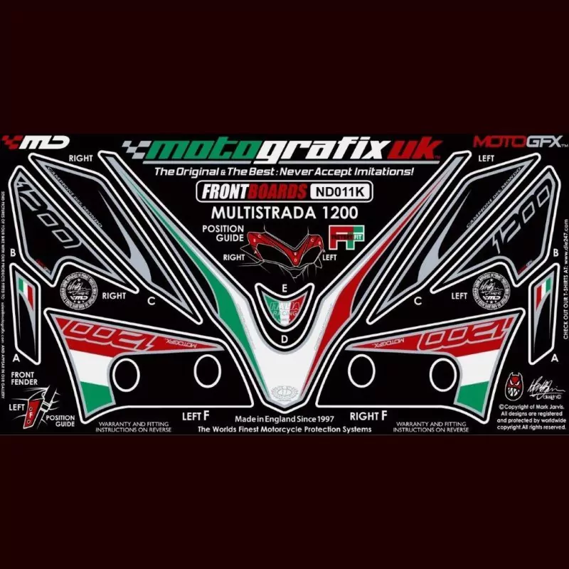 Motografix Steinschlagschutz vorn Ducati Multistrada 1200 2010-2014 ND011K