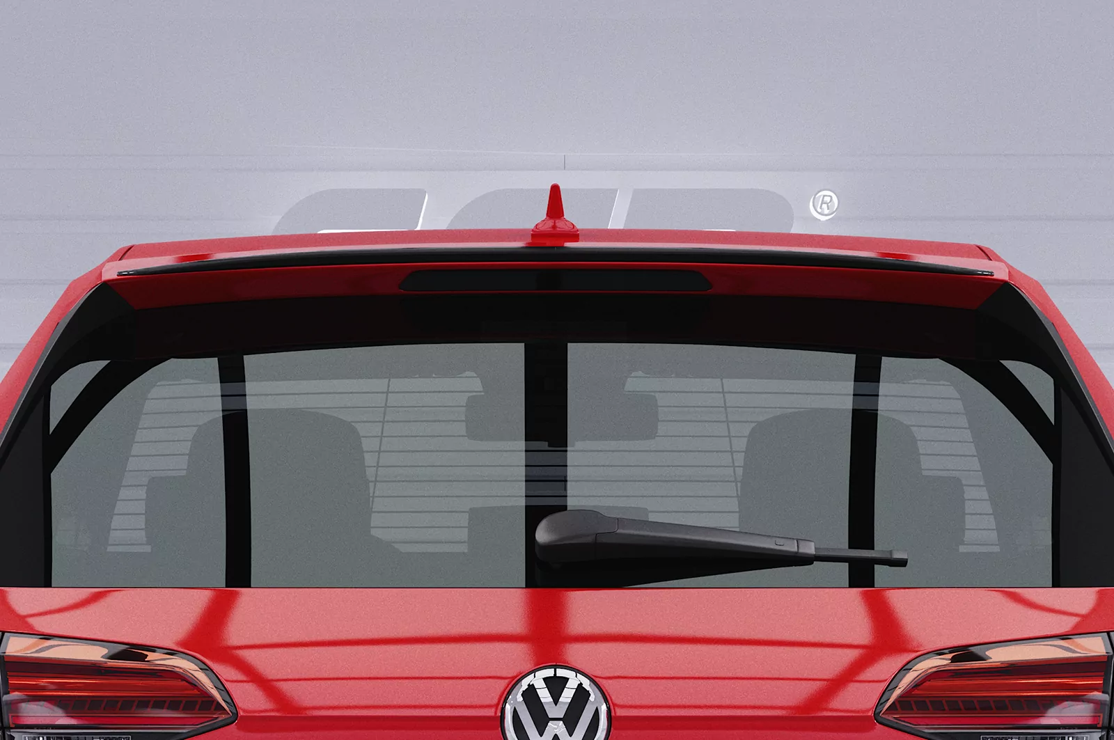 Heckflügel mit ABE für VW Golf 7 (Typ AU) GTI, GTD, GTE, R, R-Line HF918 Schwarz Strukturiert