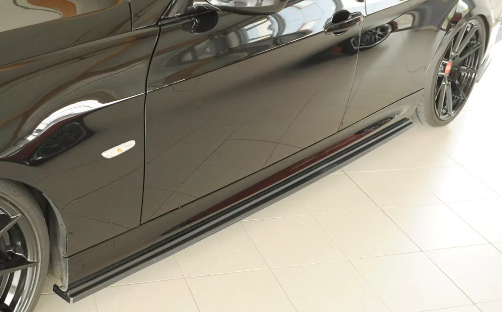 Rieger Seitenschweller links ansatz matt schwarz für BMW 3er E91 Touring 09.08- (ab Facelift) LCI