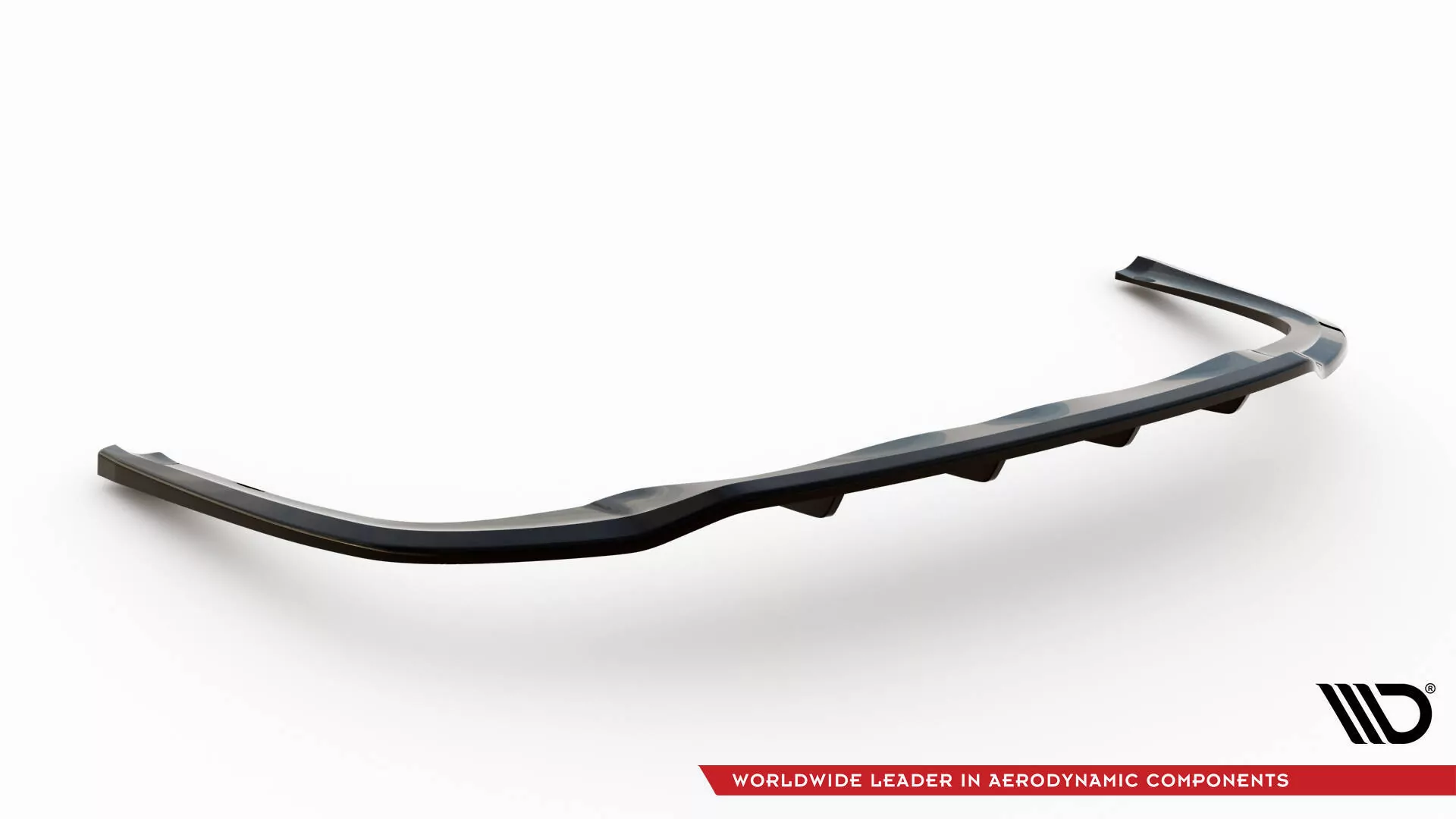 Hinten Splitter (mit Einem Vertikalem Balken) Audi A8 D4 Facelift Schwarz Hochglanz