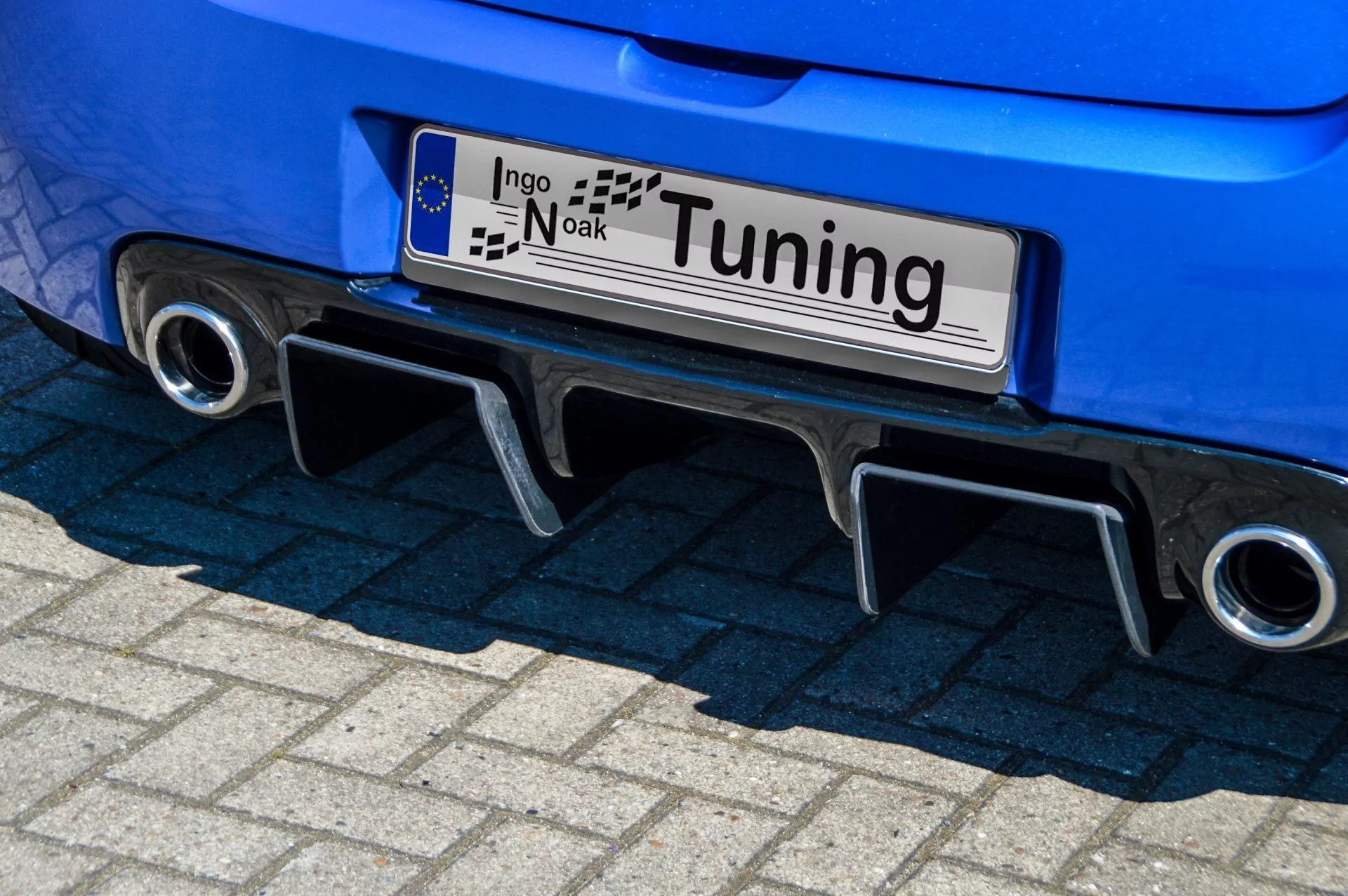 Gefräster Heckansatz Diffusor aus ABS für Renault Clio 3 Phase2 RS