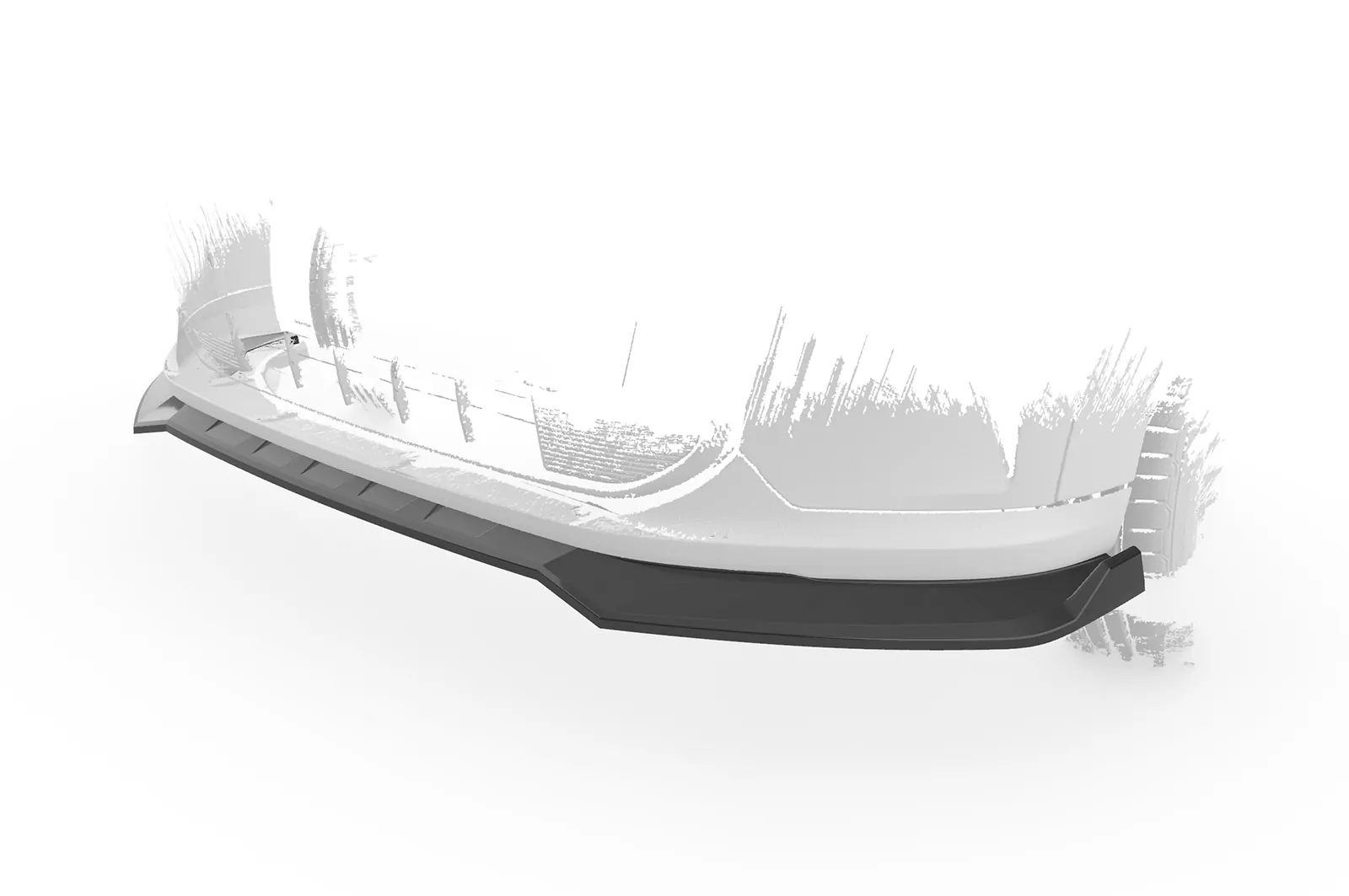 Cup-Spoilerlippe mit ABE für Mini F56 Cooper SE CSL775 Schwarz Strukturiert