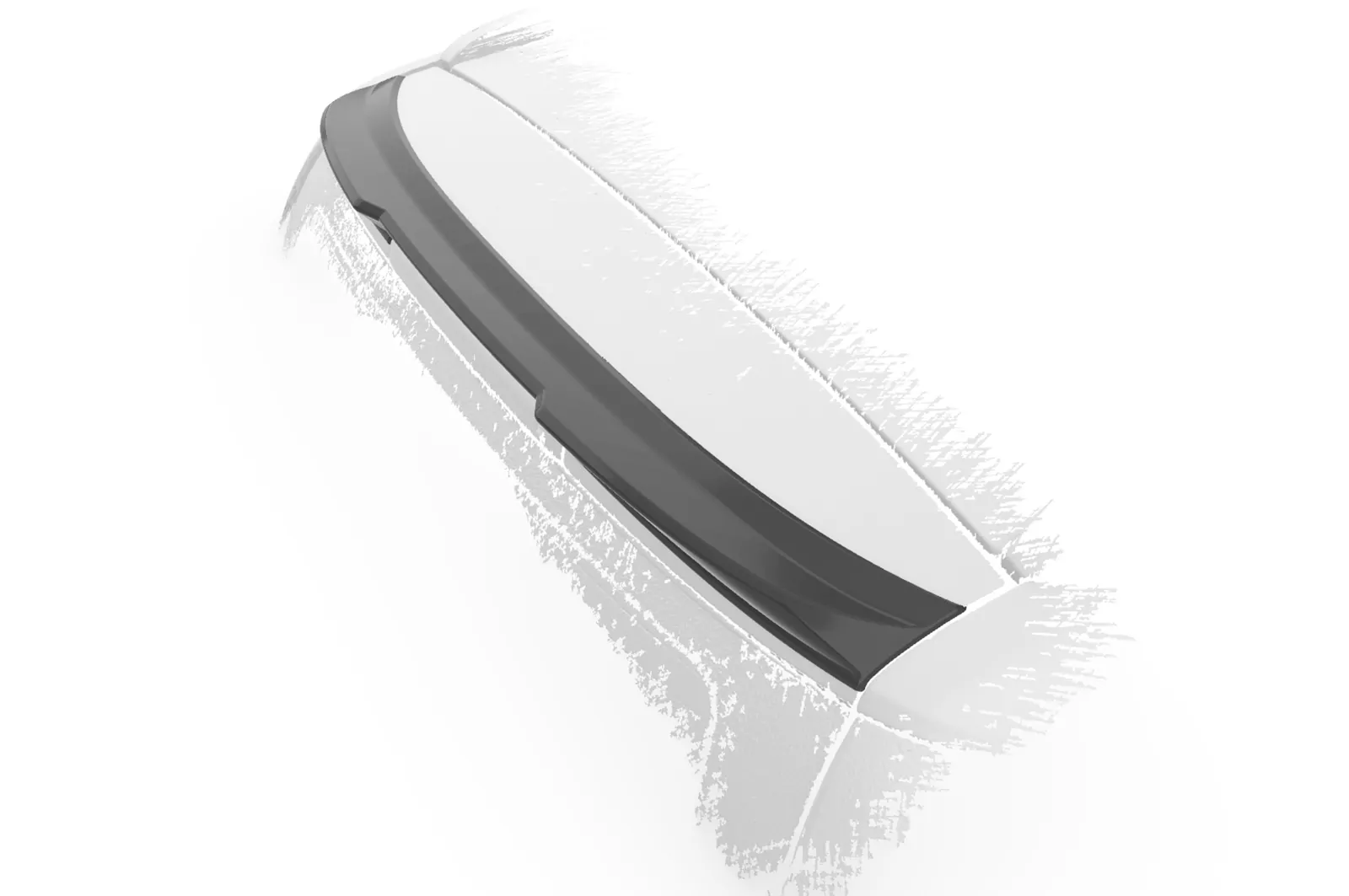 Heckflügel mit ABE für Fiat Panda (312/319) HF026 Schwarz Strukturiert