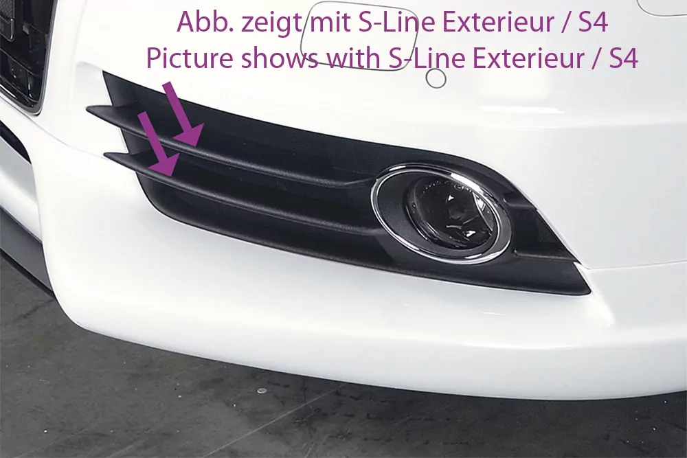 Rieger Spoilerschwert für Audi A4 S4 (B8/B81) | Avant 11.08-12.11 (bis Facelift) für Spoilerlippe 55520