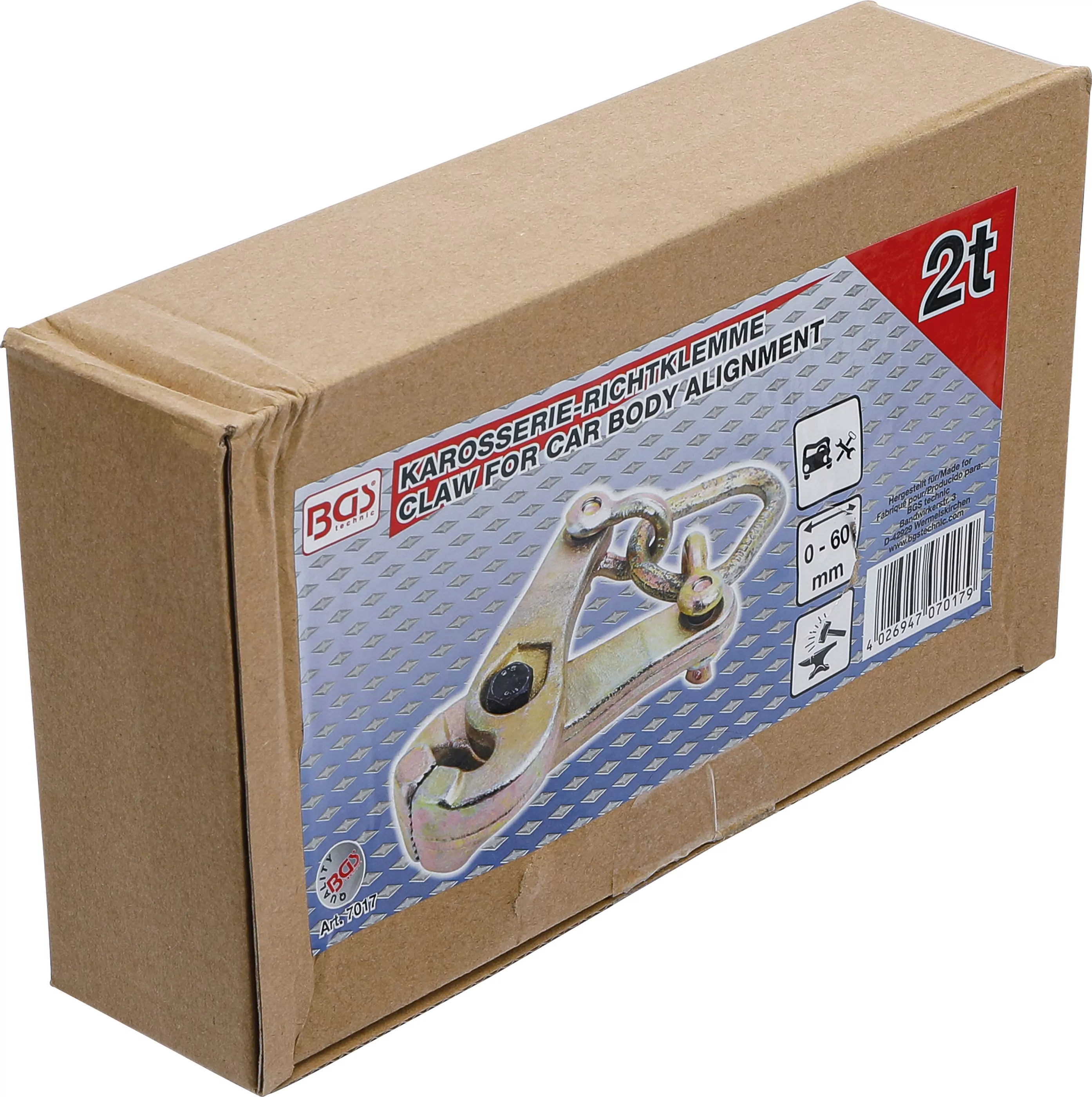 Karosserie-Richtklemme | selbstschließend | eine Zugrichtung | max. 2 t