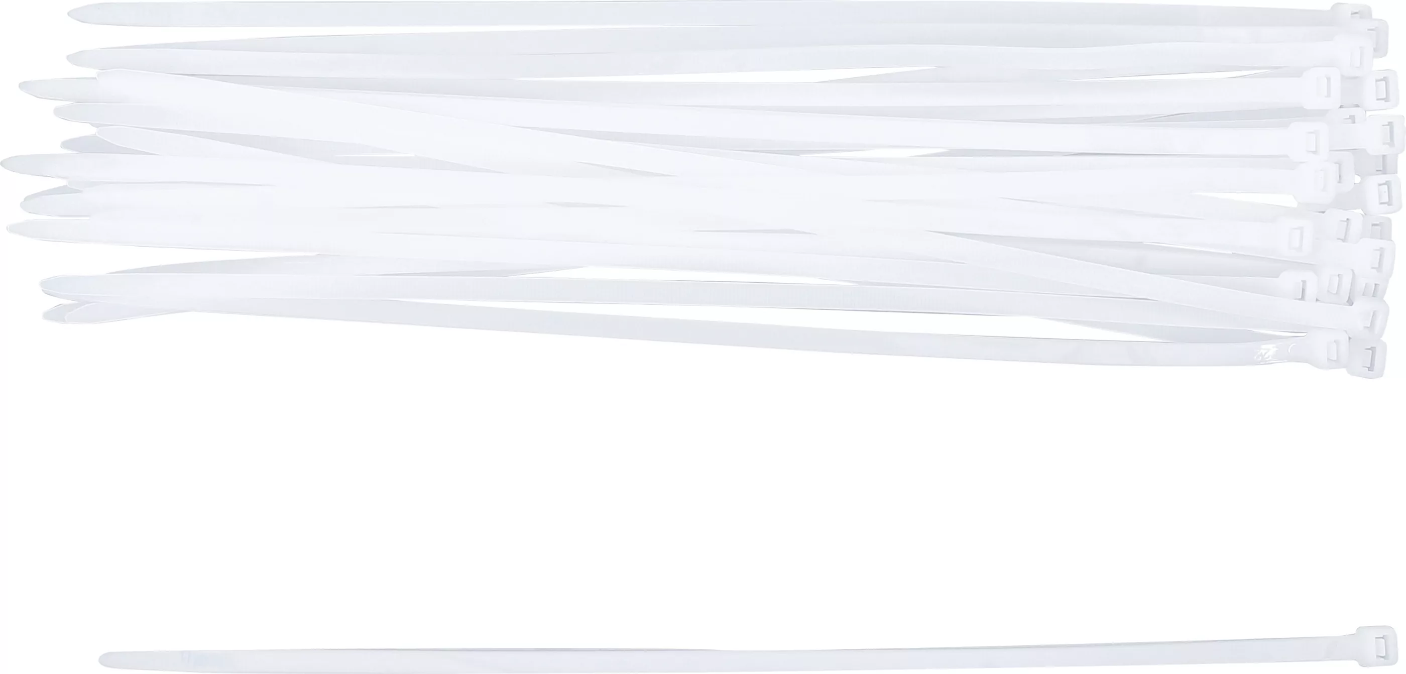 Kabelbinder-Sortiment | weiß | 8,0 x 400 mm | 30-tlg.