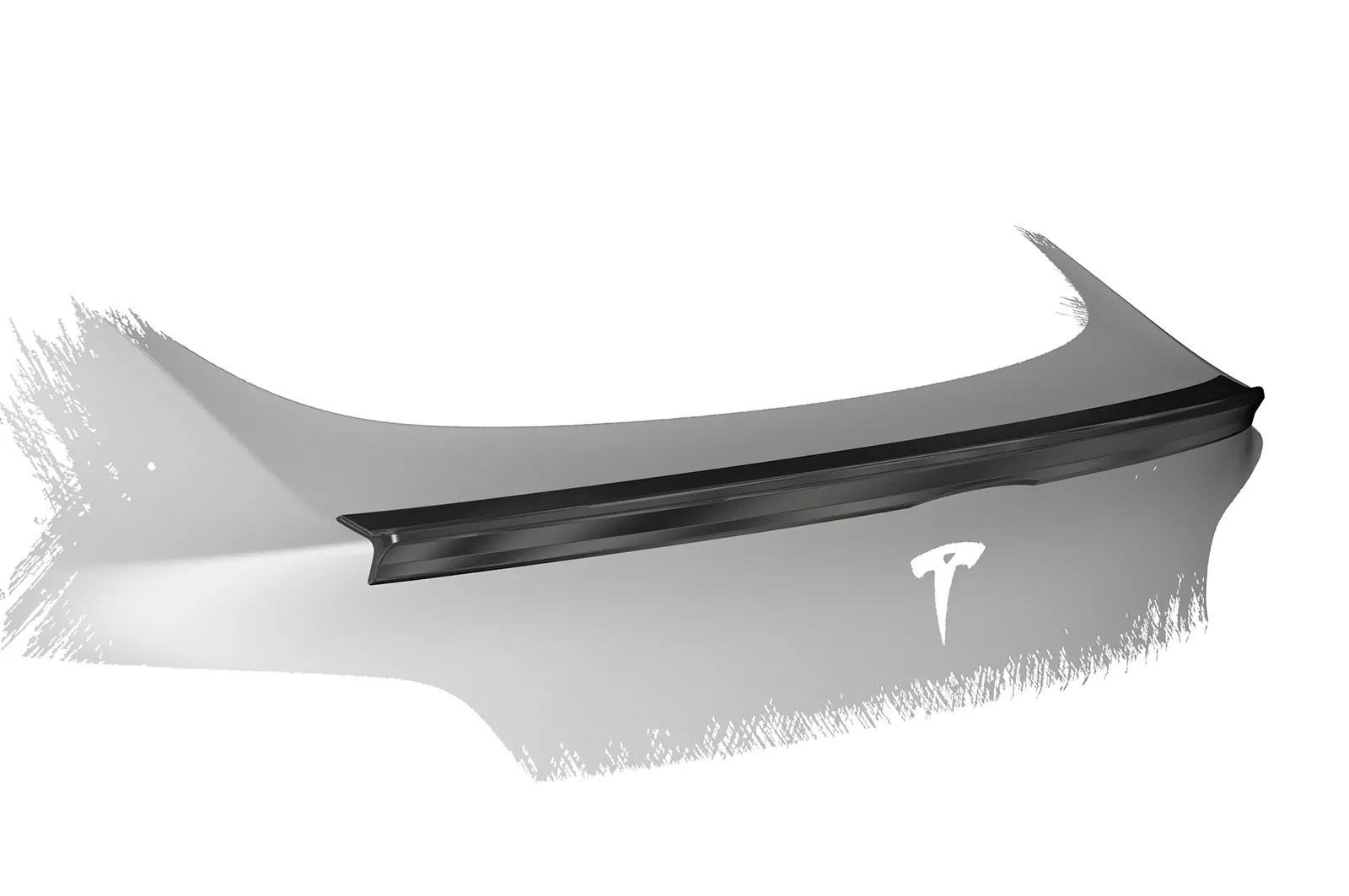 Heckflügel mit ABE für Tesla Model Y HF878 Schwarz Strukturiert