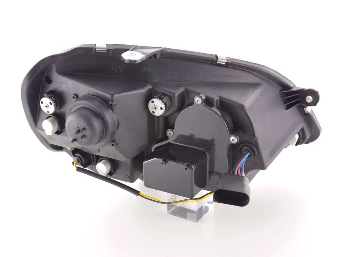 Scheinwerfer Set Daylight LED TFL-Optik VW Polo Typ 9N3 Bj. 05-09 chrom