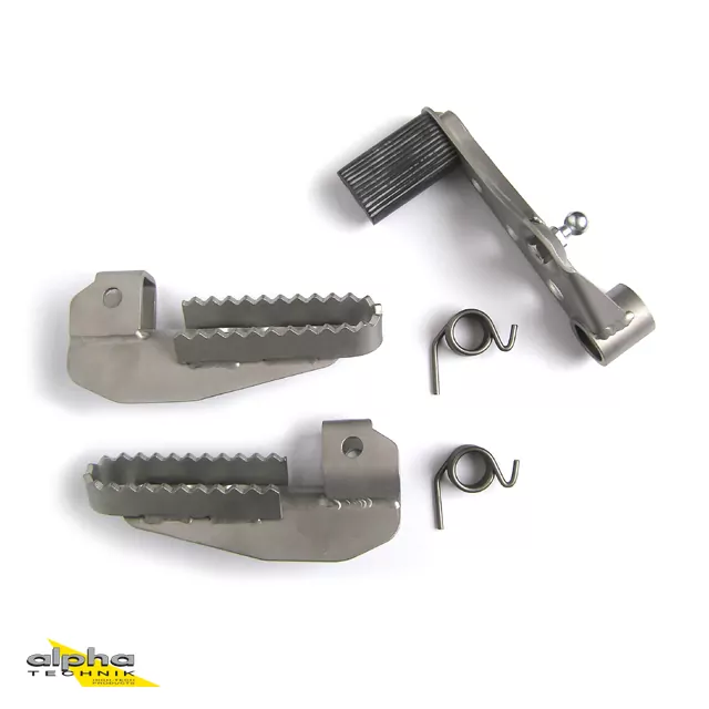 alpha Technik Fußrastensatz BMW R80GS/R100GS mit Schalthebel