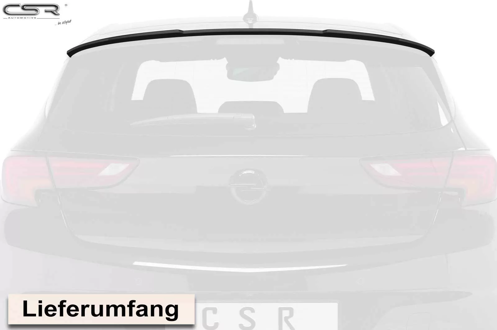 Heckflügel mit ABE für Opel Astra K Schrägheck HF716-M Carbon Look (matt)