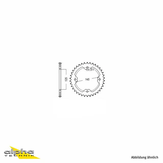 EK-Chain Kettensatz 520DEX für Yamaha YFZ450 2004-2008 Quad
