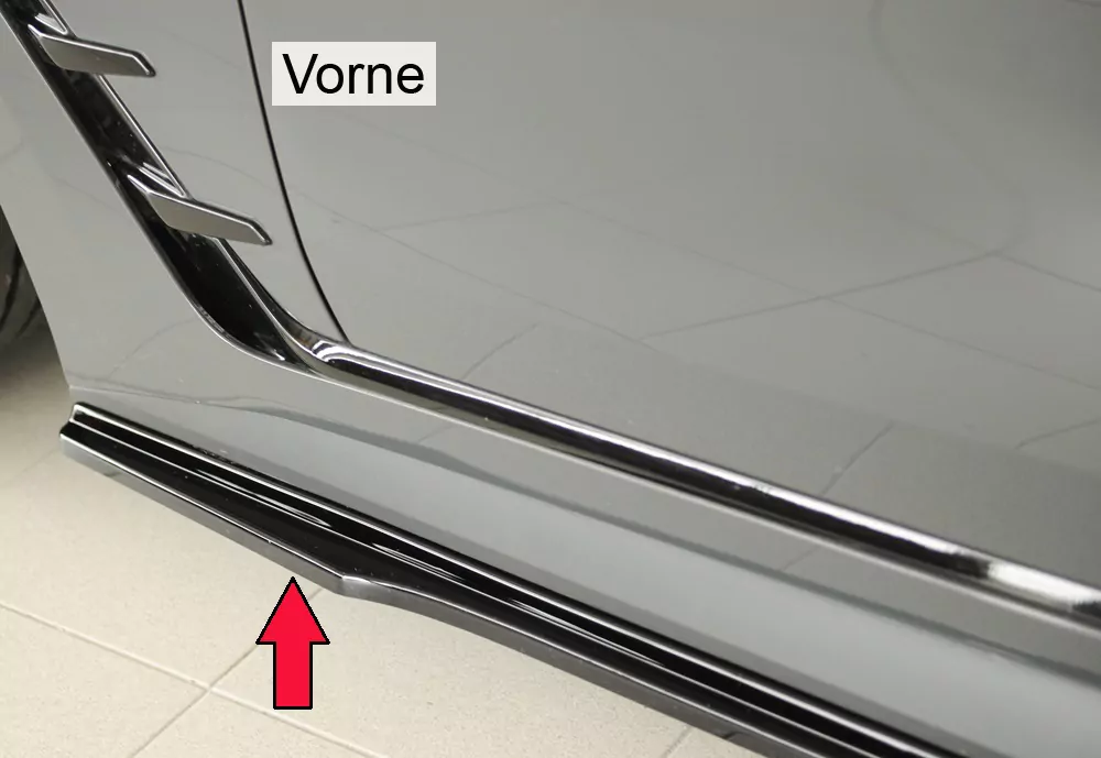 Rieger Seitenschweller links ansatz glanz schwarz für BMW i4 M G26  (G4C) Gran Coupé (5-tür.) 11.21-