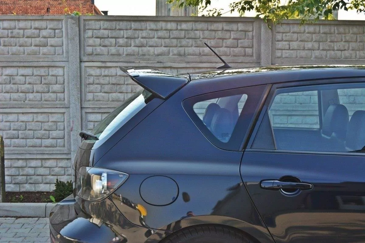 Spoiler CAP Passend Für Passend Für MAZDA 3 MPS MK1 (vor FL) Schwarz Hochglanz Schwarz Hochglanz
