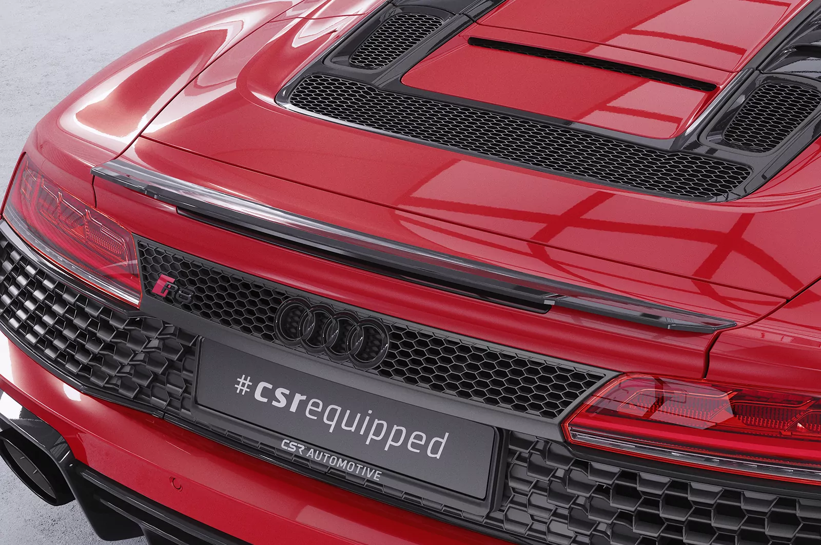 Heckflügel mit ABE für Audi R8 (4S) Spyder HF760 Strukturiert (schwarz matt)