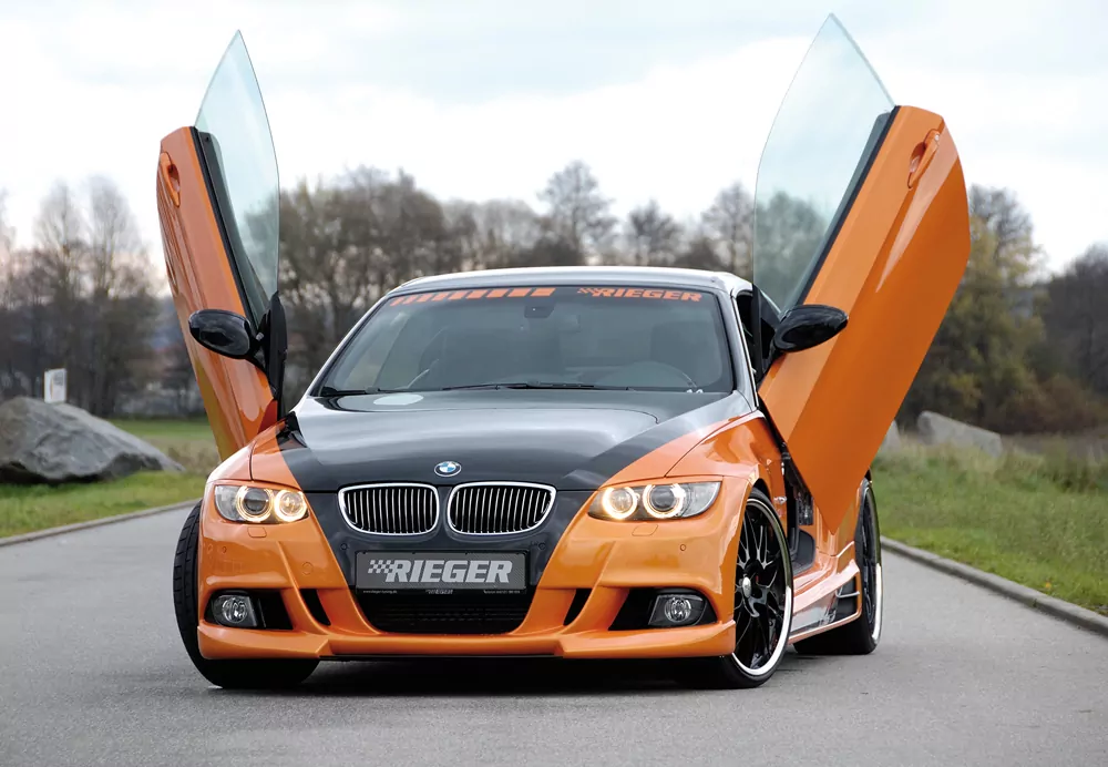 Rieger Spoilerstoßstange für BMW 3er E93 - Cabrio 03.07-02.10 (bis Facelift) carbon optik