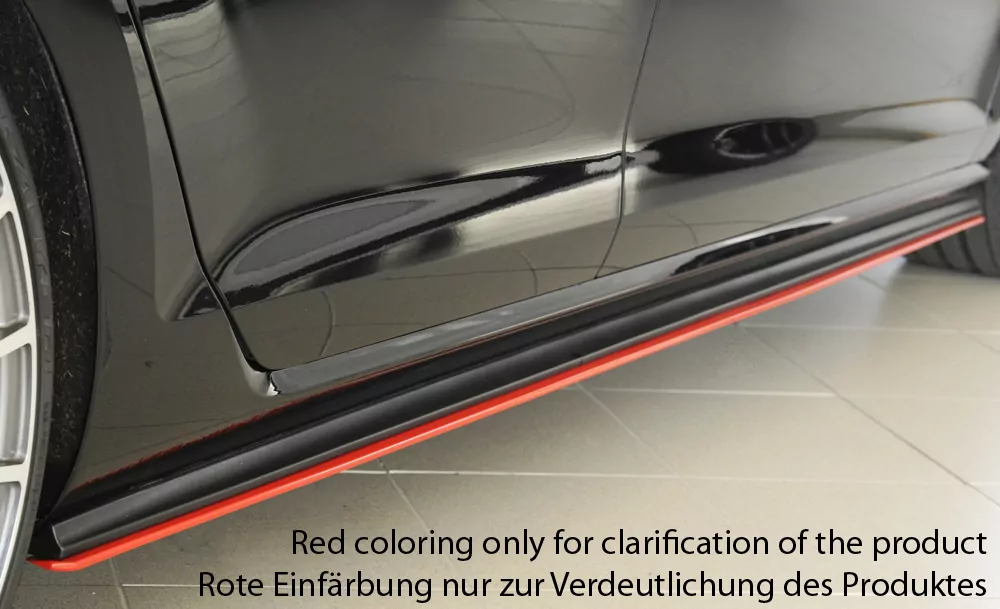 Rieger Seitenschwelleransatz für VW Golf 7 GTI | 3-tür. 02.17- (ab Facelift) für orig. GTI-/GTD-/GTE-Seitenschweller