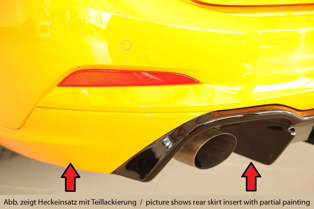 Rieger Heckeinsatz (für Fzg. mit AHK) glanz schwarz für Ford Focus 4 ST (DEH) 5-tür. (Turnier) 06.19-03.22 (bis Facelift)