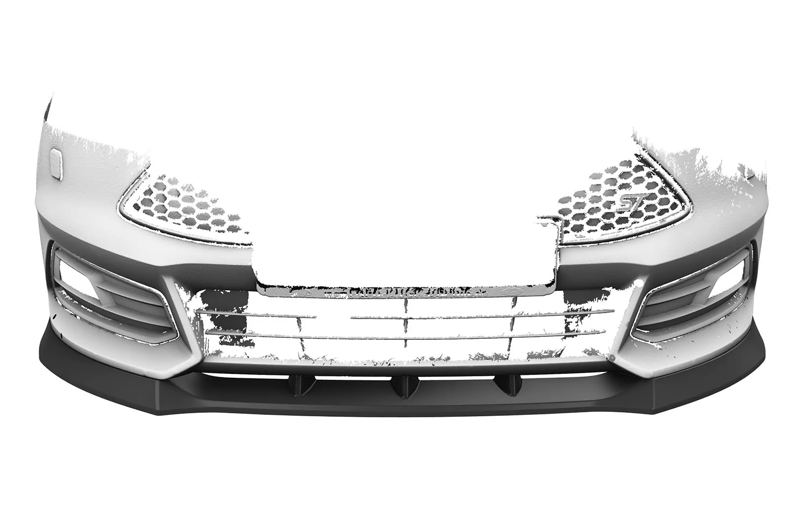 Cup-Spoilerlippe mit ABE für Ford Focus MK3 ST Turnier CSL476-M Carbon Look (matt)