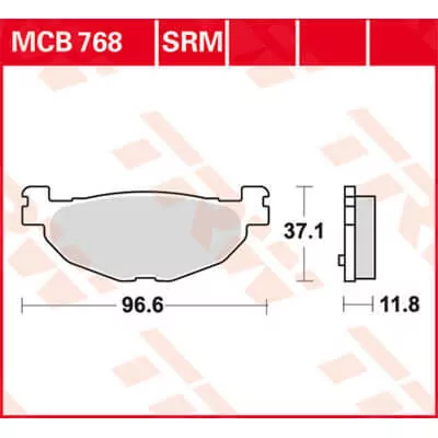 TRW Lucas Bremsbelag MCB768 mit ABE