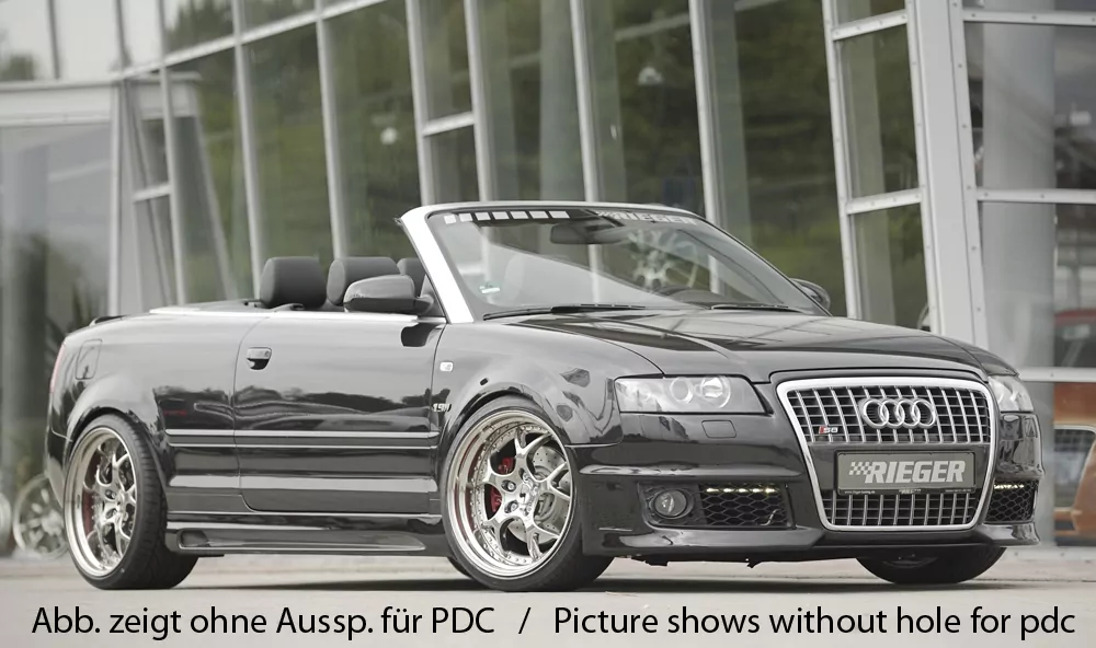 Rieger Spoilerstoßstange für Audi A4 (8H) - Cabrio 04.02-12.05 (bis Facelift) carbon optik