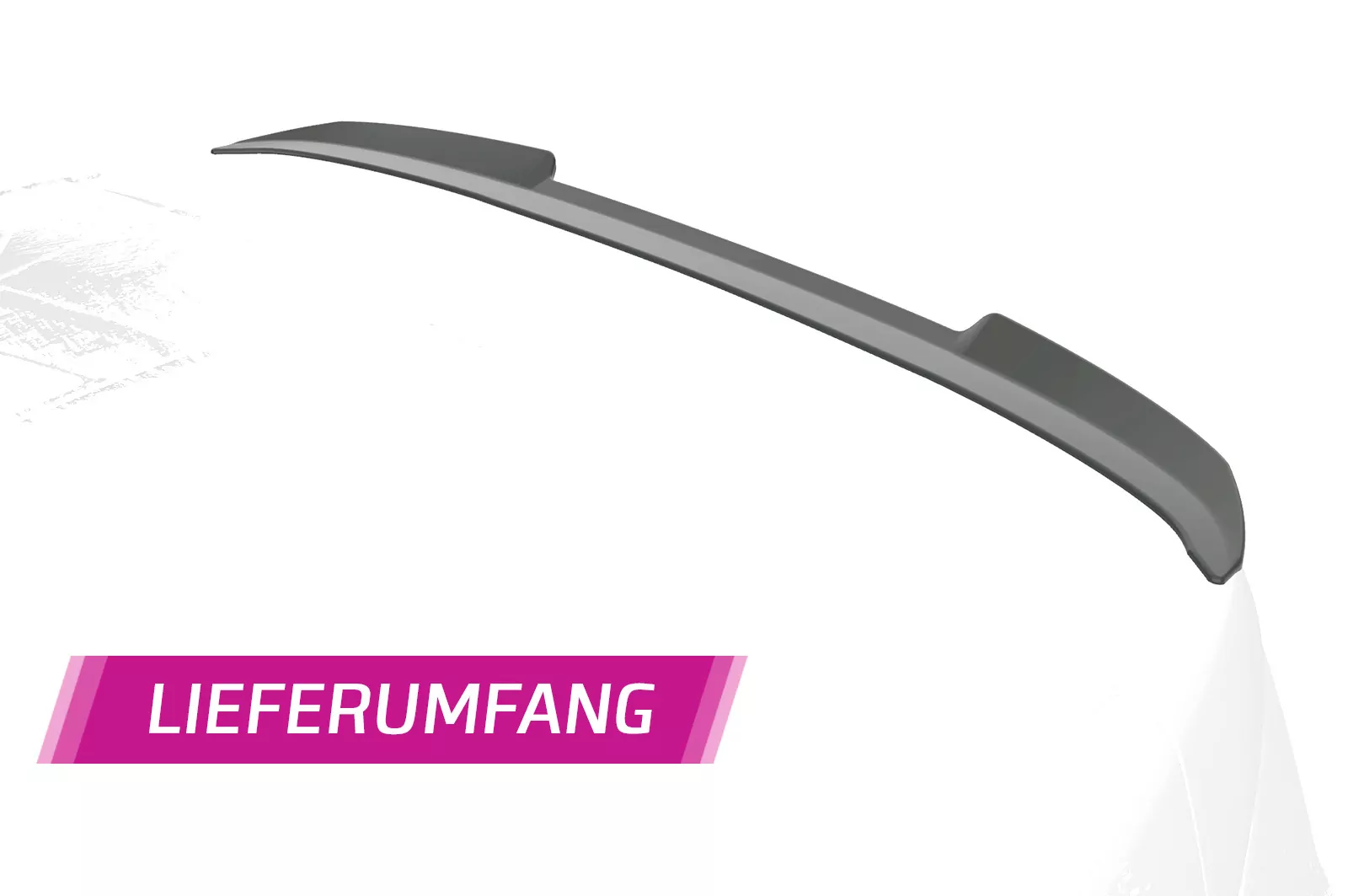 Heckflügel mit ABE für Peugeot 5008 (2. Gen) HF865 Schwarz Strukturiert