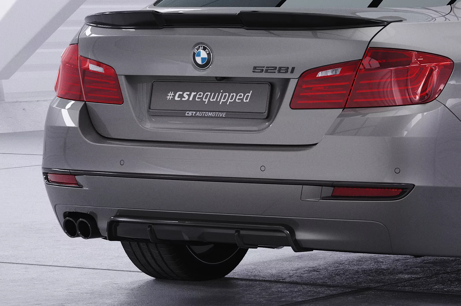 Heckansatz für BMW 5er F11 HA436 Schwarz Strukturiert