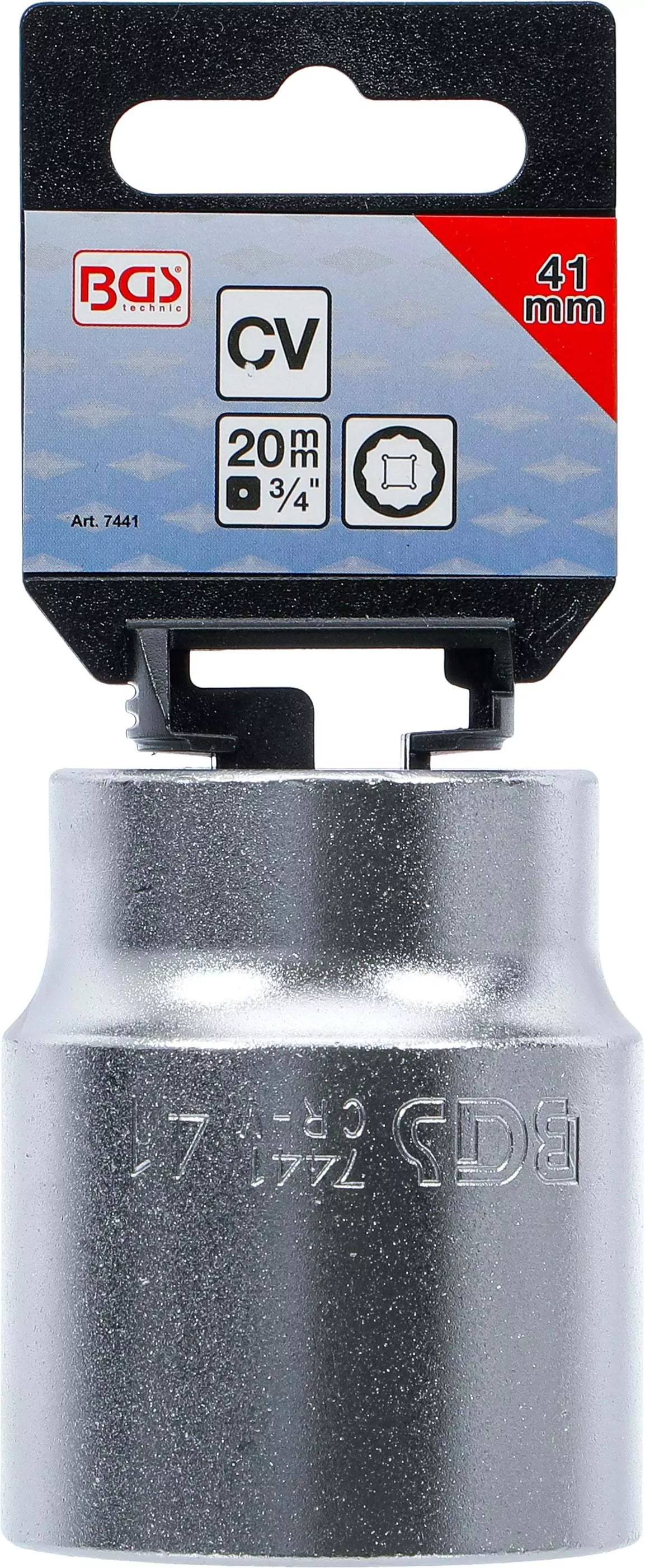 Steckschlüssel-Einsatz Zwölfkant | Antrieb Innenvierkant 20 mm (3/4") | SW 41 mm