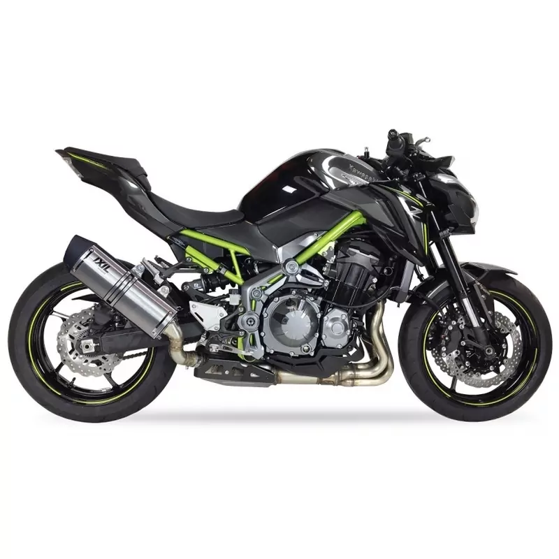 IXIL Hexoval Xtrem Silencer Stainless Steel / Aluminium Black - Kawasaki Z900 Full - OK7072VSE