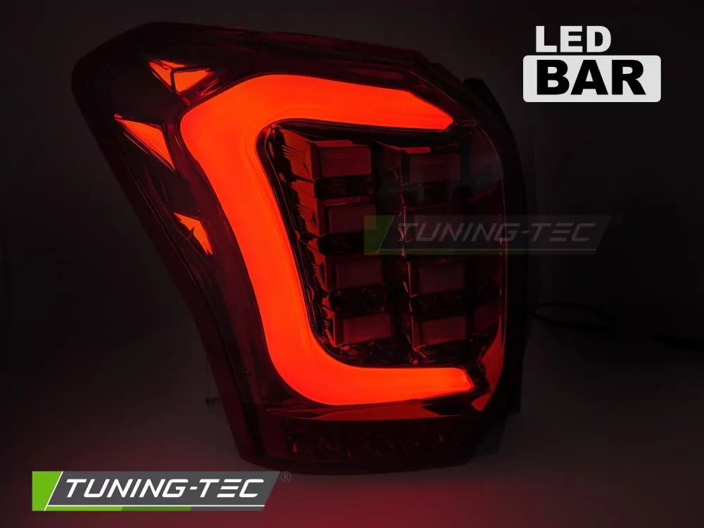 Led Bar Tail Lights Deep Smoke Fits Subaru Forester Iv 13-18